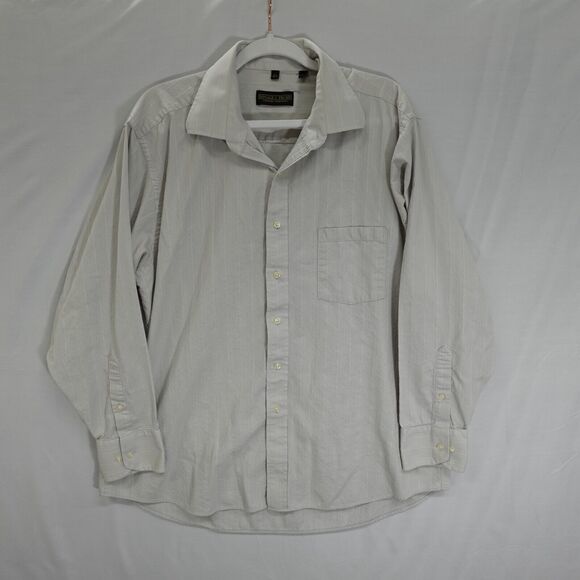 Donald J. Trump Signature Collection Button Dress Shirt Mens 17.5 34/35 Gray - Picture 12 of 16